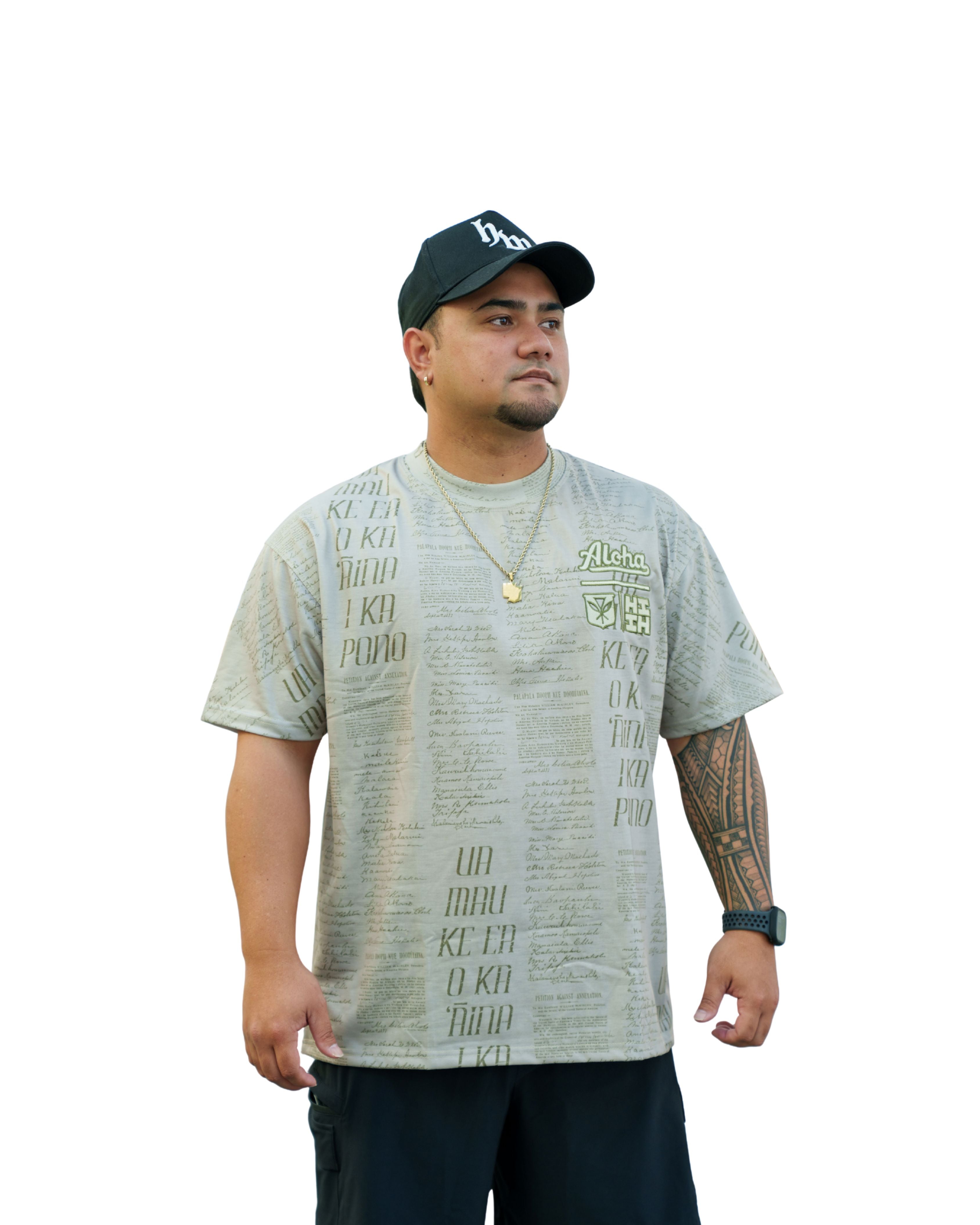 ALOHA TAN PETITION TEE Shirts Hawaii's Finest SMALL