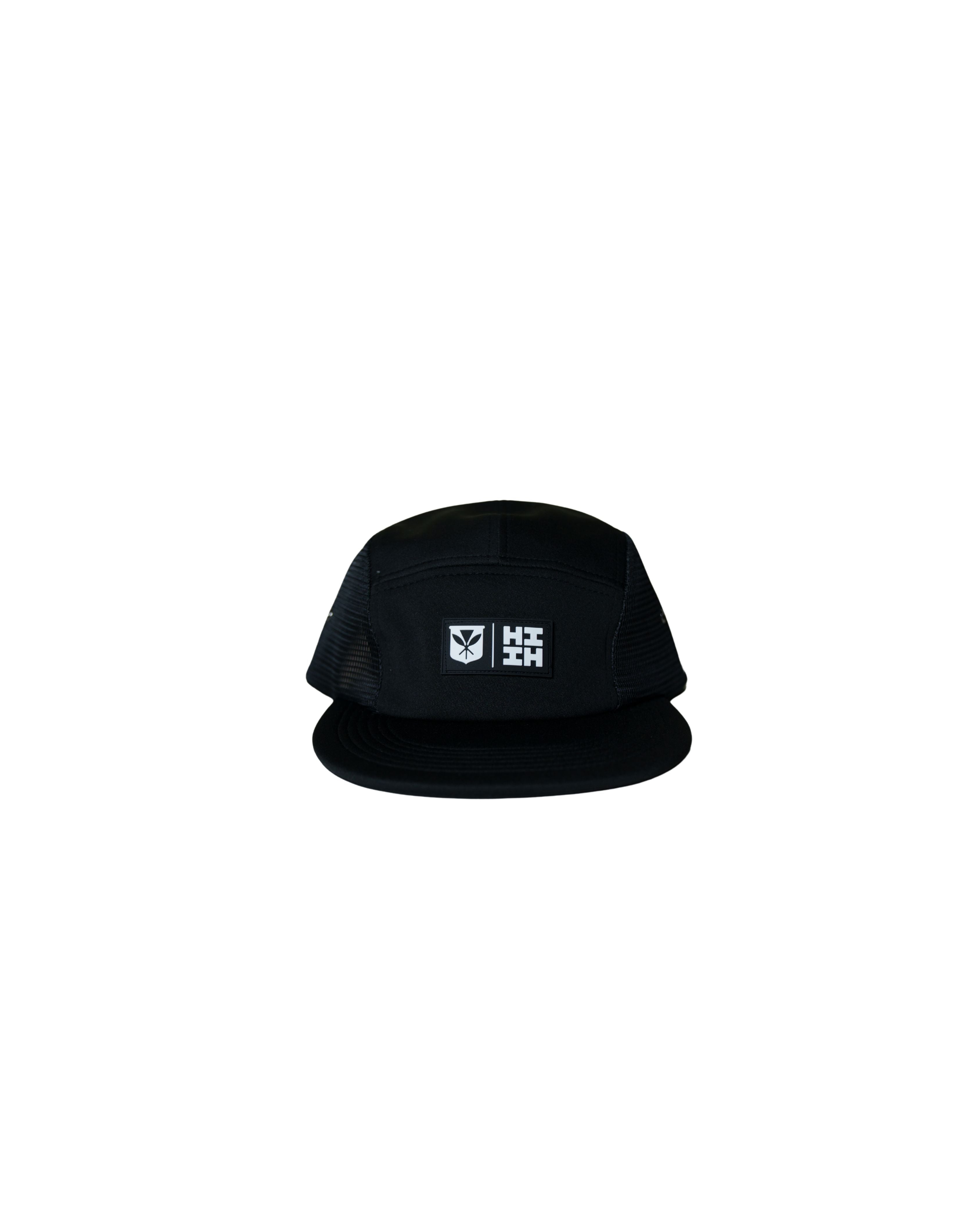 BLACK MESH SIMPLE LOGO 5-PANEL HAT Hat Hawaii's Finest