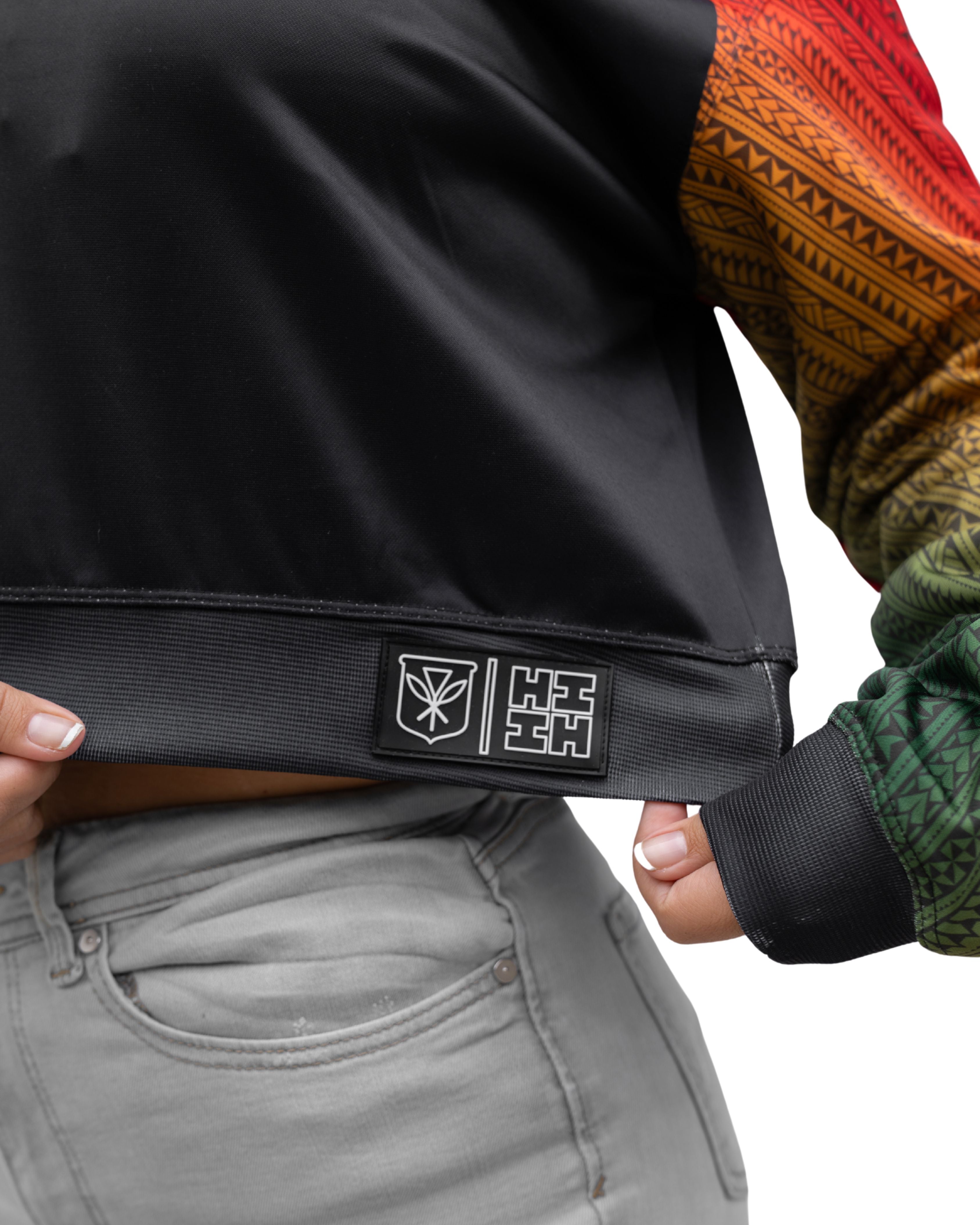 FIJI RASTA WOMEN'S CROP HOODIE Jacket Hawaii's Finest