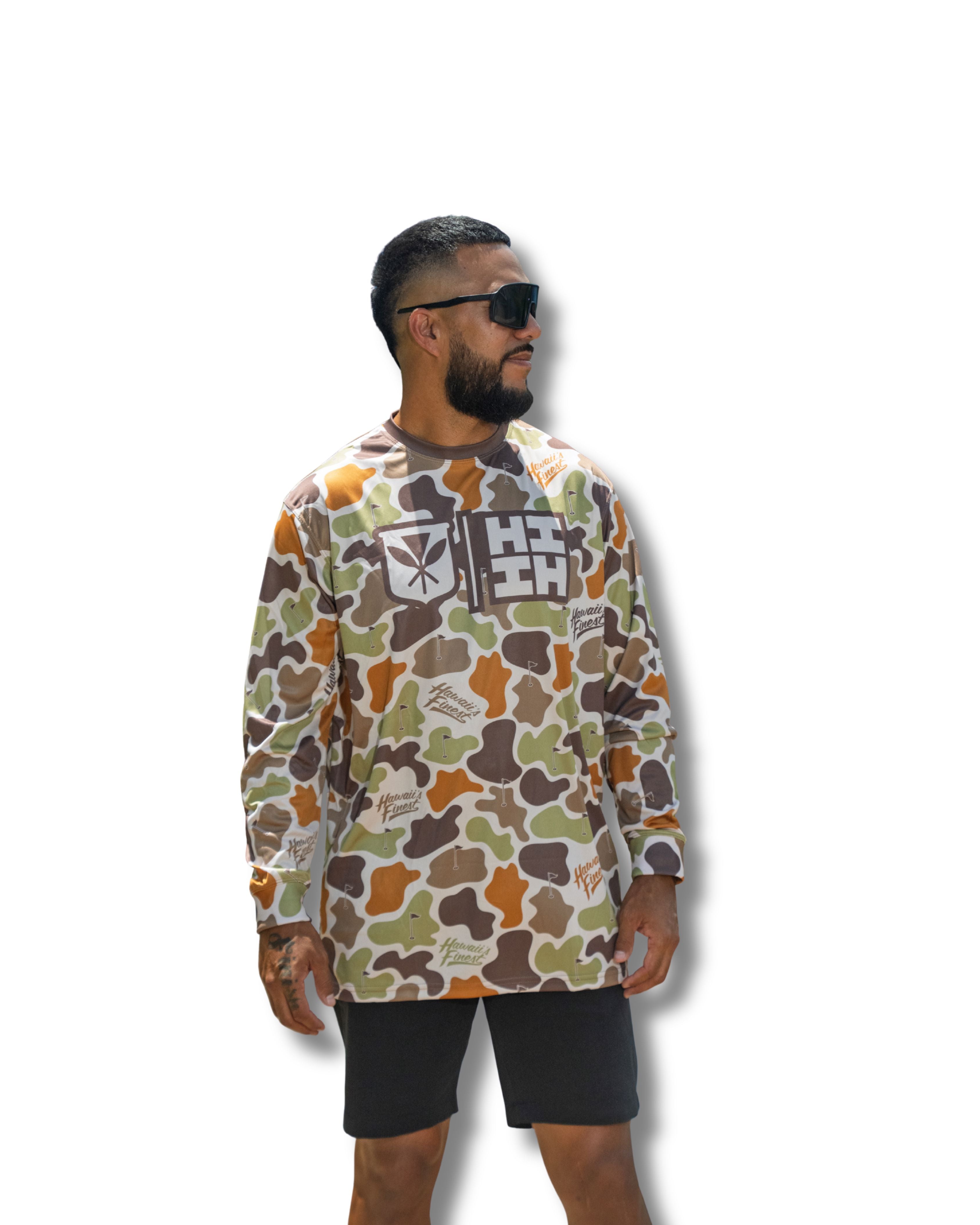 GOLF CAMO SAND DRI-FIT LONGSLEEVE Jacket Hawaii's Finest SMALL