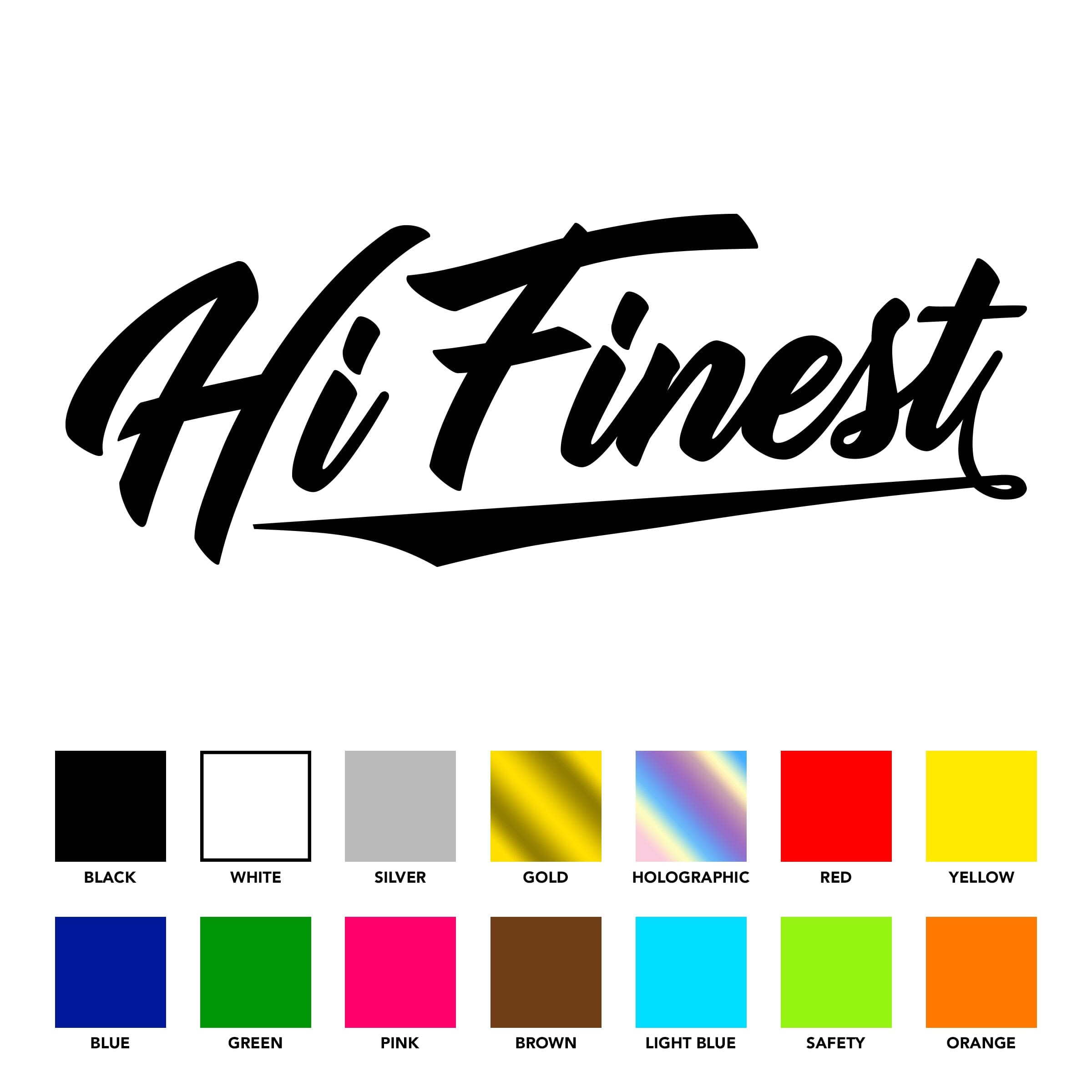 HAWAII'S FINEST - SCRIPT 4 STICKERS Utility Hawaii's Finest BLACK 3in