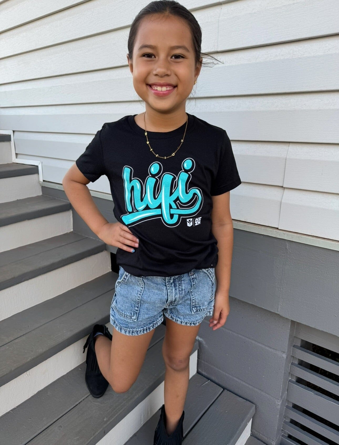 KEIKI HIFI SCRIPT MINT T-SHIRT Shirts Hawaii's Finest XX-SMALL