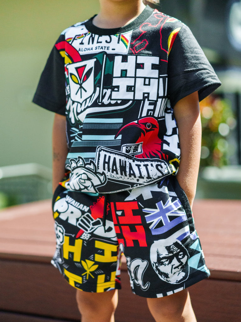 KEIKI STICKERBOMB T-SHIRT Shirts Hawaii's Finest 