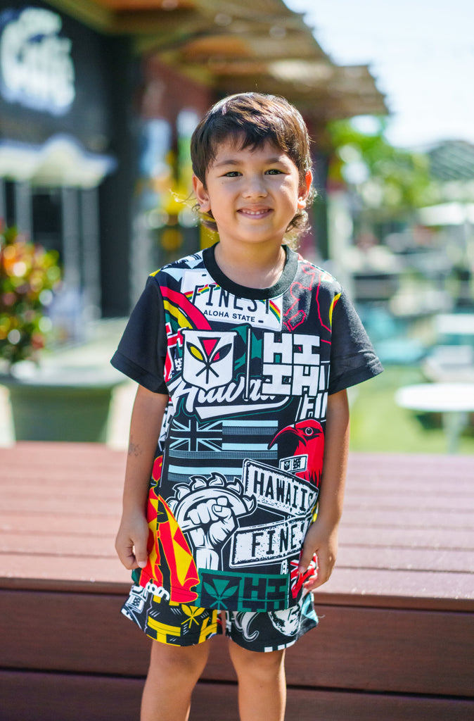 KEIKI STICKERBOMB T-SHIRT Shirts Hawaii's Finest X-SMALL 