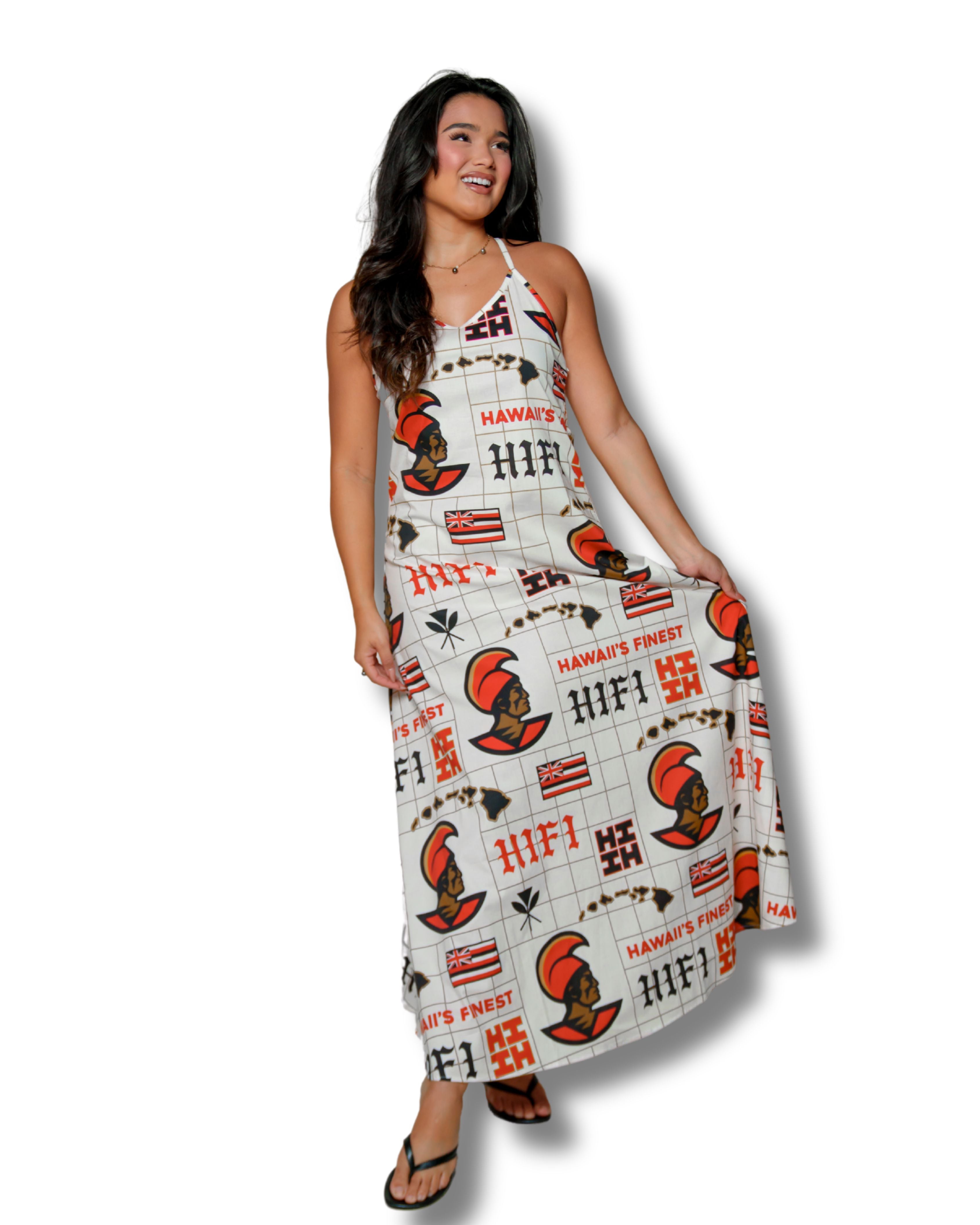 KOA ALOHA WOMEN'S WHITE & RED FLOWY DRESS – Hawaii's Finest