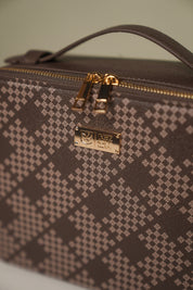 LUXURY TRIANGLE BROWN COSMETIC CASE Bags Hawaii's Finest