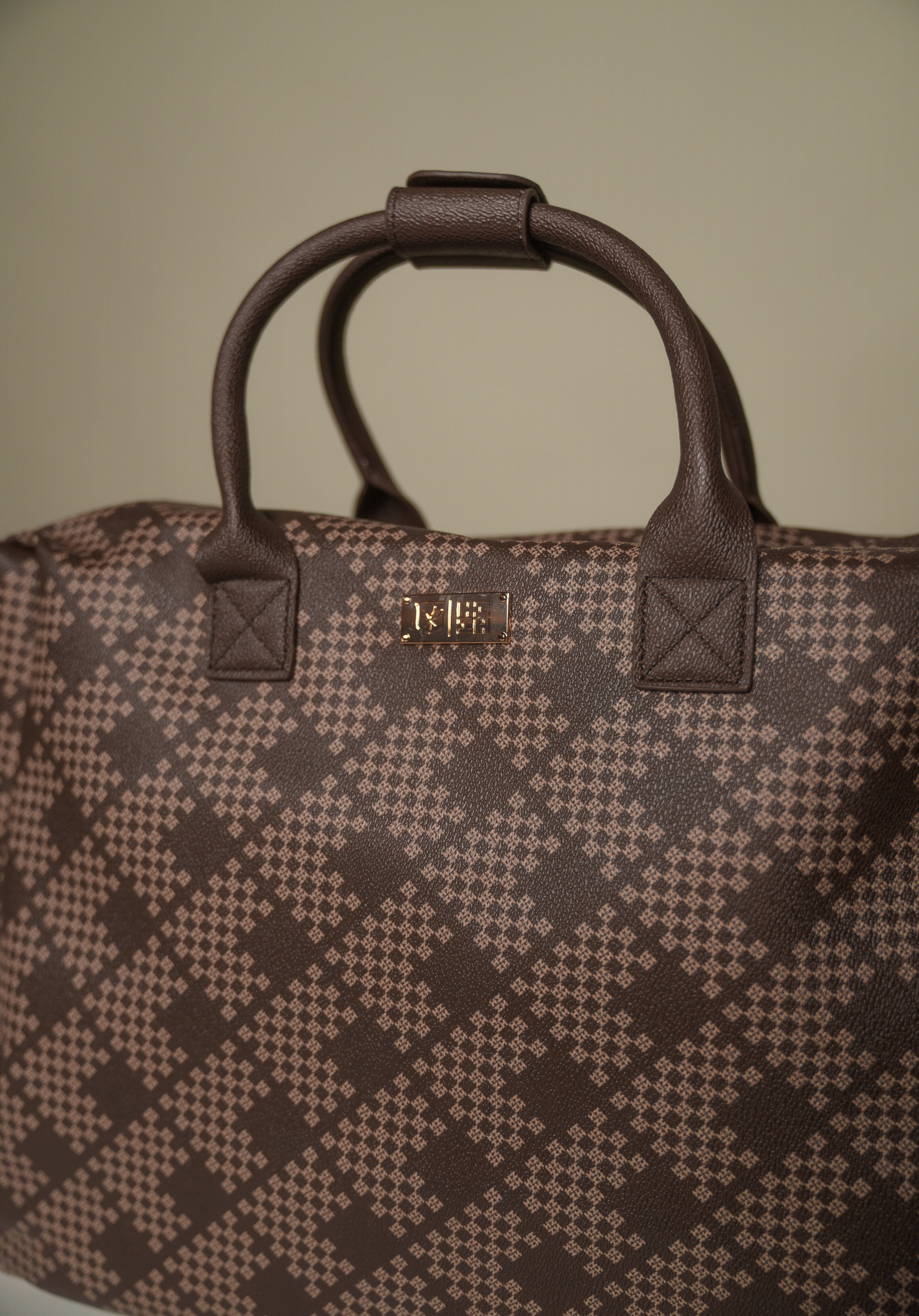 LUXURY TRIANGLE BROWN DUFFLE Bags Hawaii's Finest