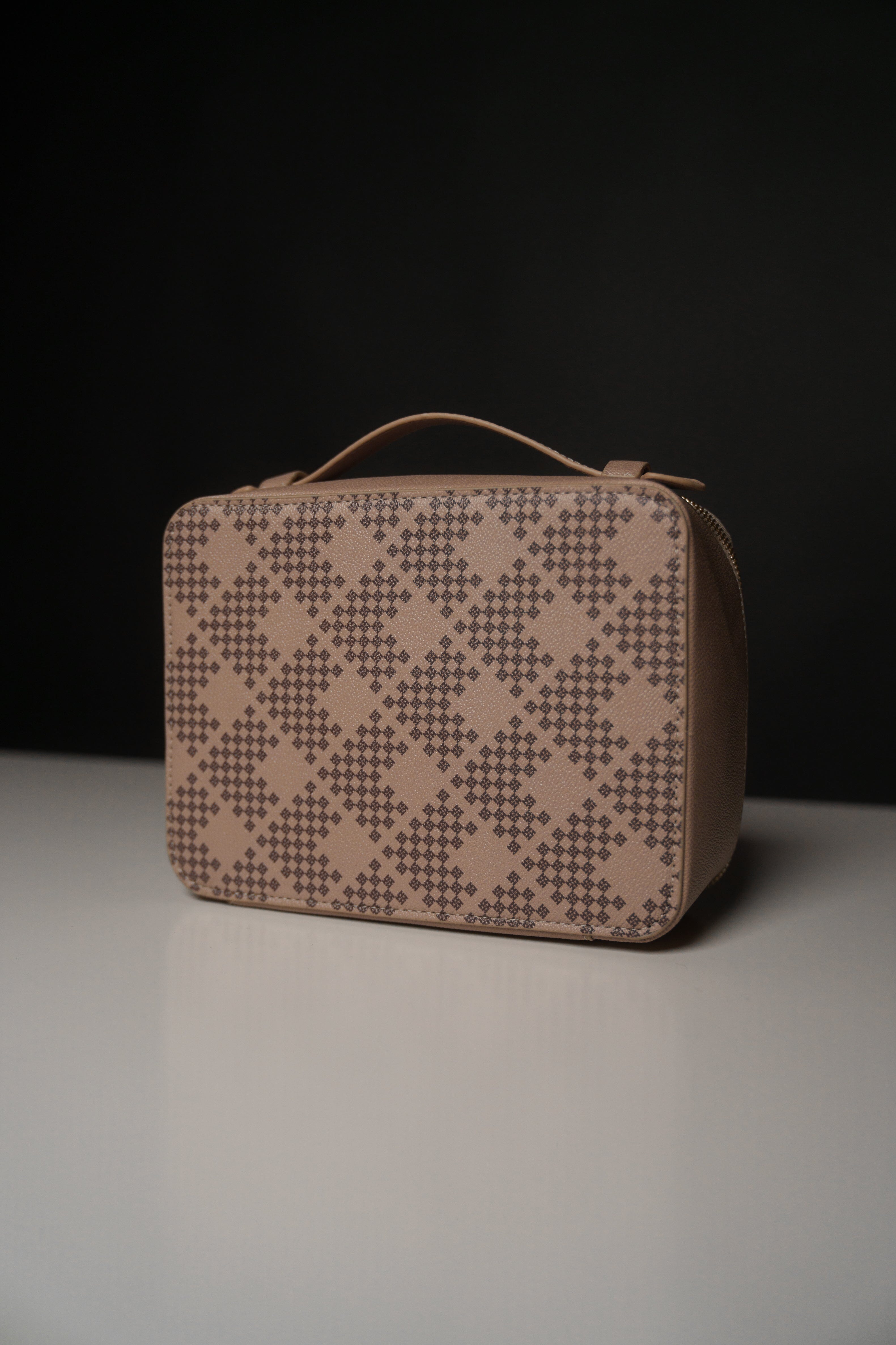 LUXURY TRIANGLE TAN COSMETIC CASE Bags Hawaii's Finest