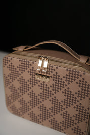 LUXURY TRIANGLE TAN COSMETIC CASE Bags Hawaii's Finest