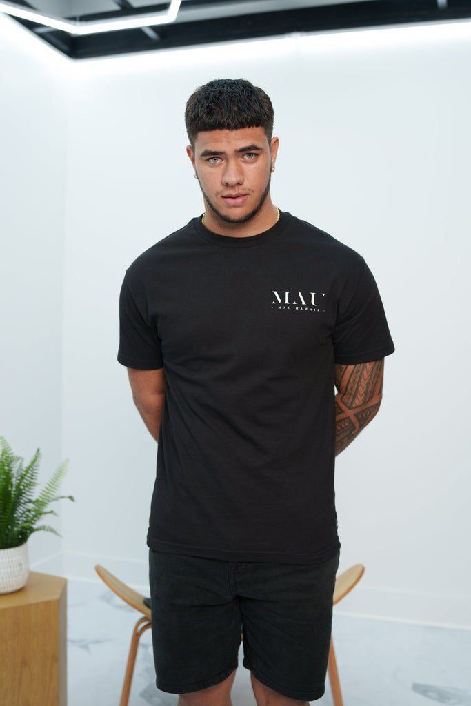 MAU BLACK SHADOW T-SHIRT Shirts Mau Hawaii MEDIUM 