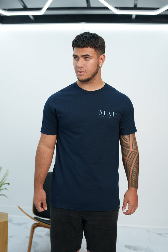 MAU NAVY SHADOW T-SHIRT Shirts Mau Hawaii MEDIUM 