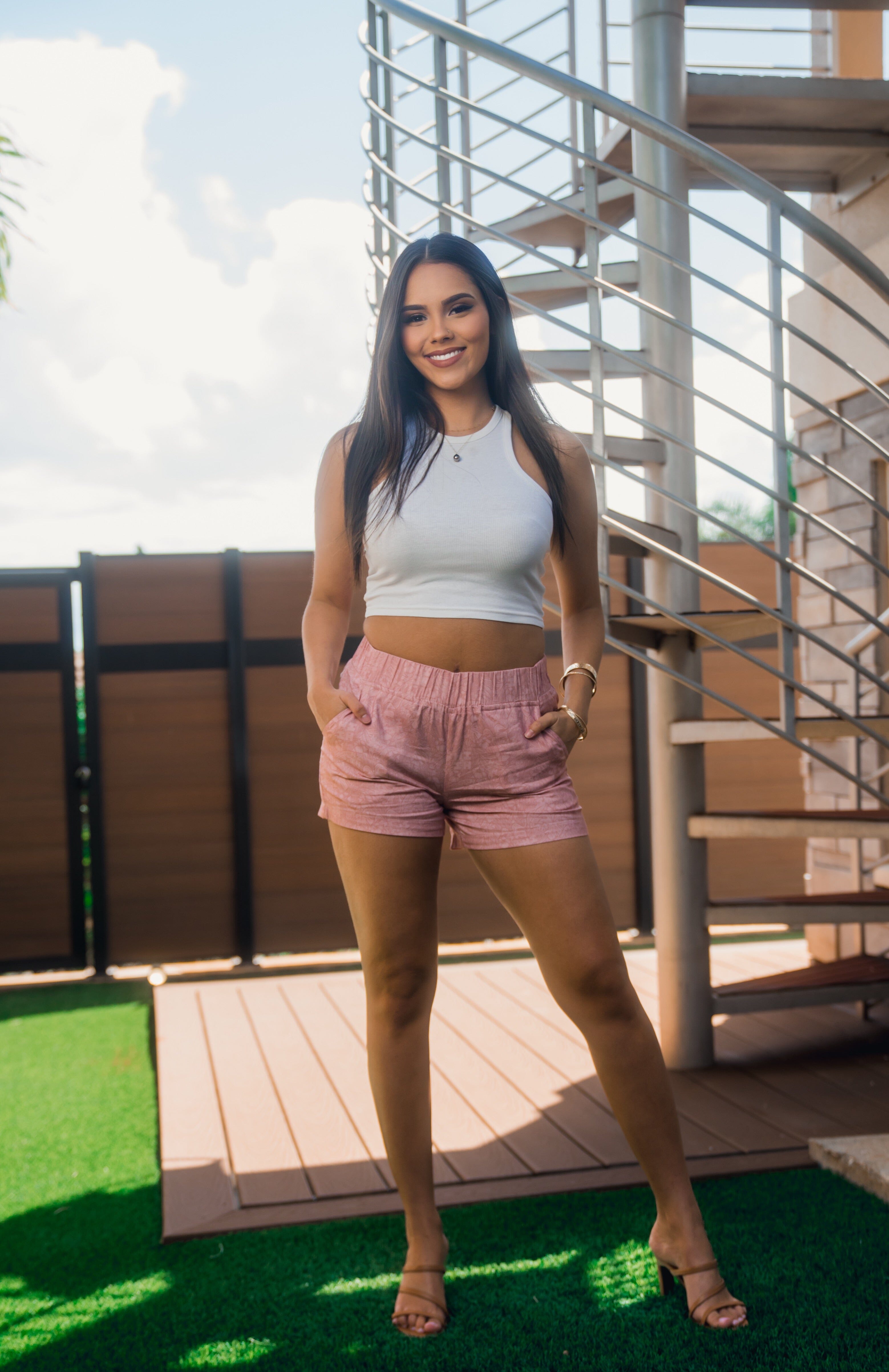 MAUVE PINK FLORAL WOMEN'S FLOWY SHORTS – Hawaii's Finest