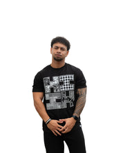 MIX MATCH LOGO BLACK T-SHIRT Shirts Hawaii's Finest MEDIUM