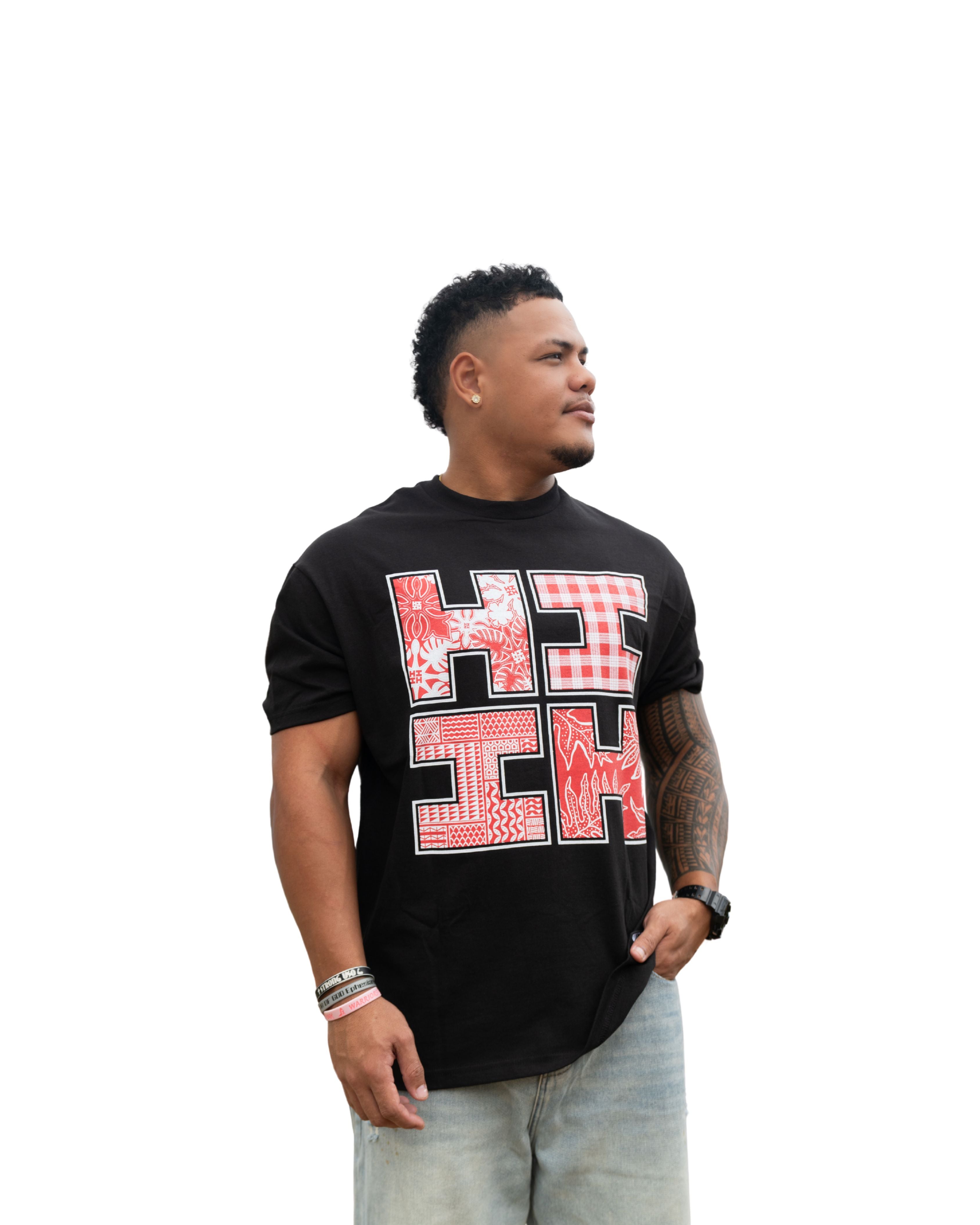 MIX MATCH LOGO RED T-SHIRT Shirts Hawaii's Finest MEDIUM