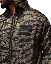 OLIVE & BROWN TIGER CAMO HOODED BOMBER JACKET Jacket Hawaii's Finest