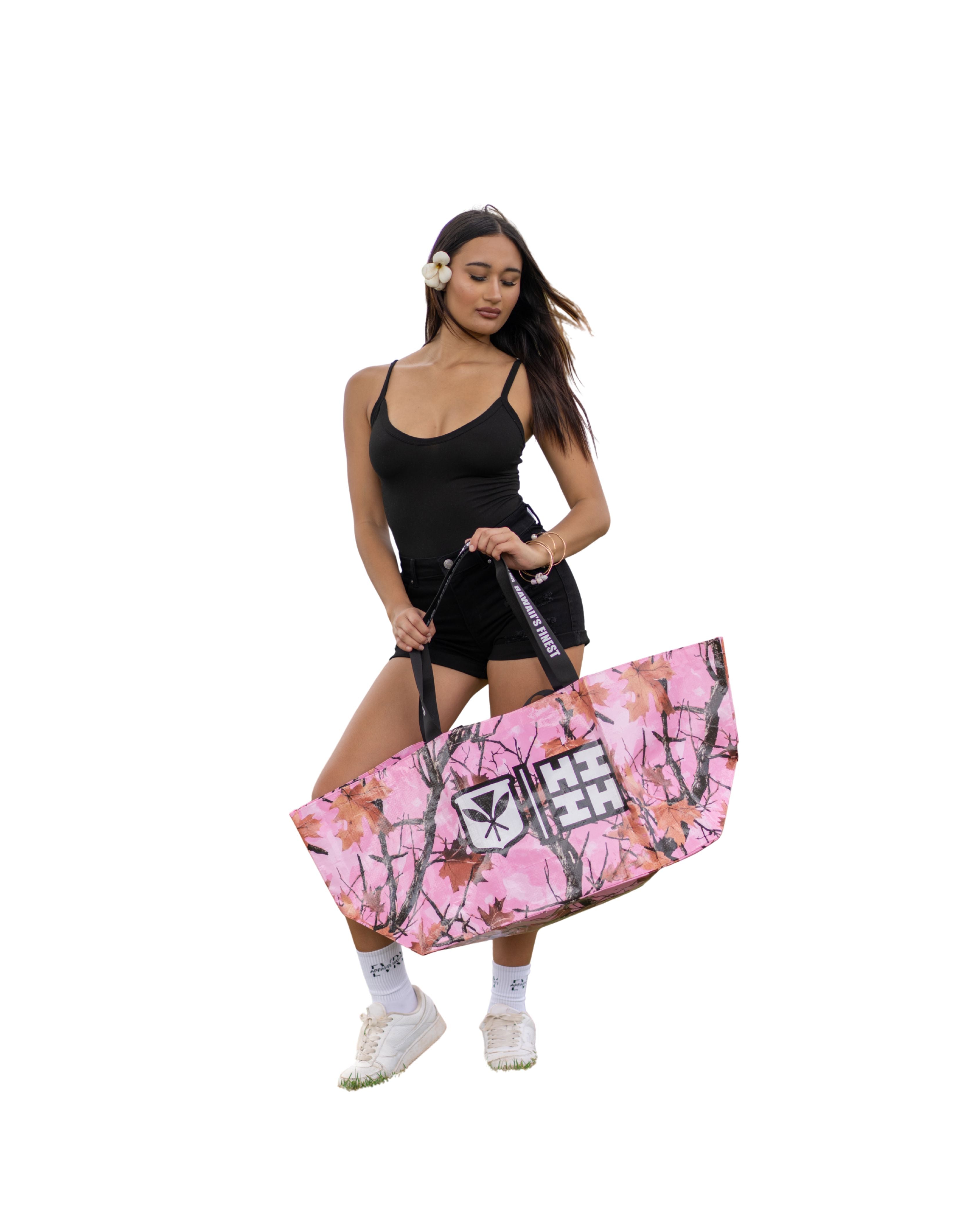 【ユノとも】wmmw バックパック　[navy x pink logo] PINK CAMO MOMONA BAG – Hawaii's Finest