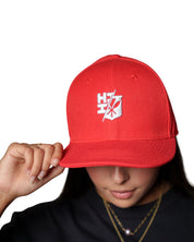 RED SPLIT LOGO HAT Hat Hawaii's Finest