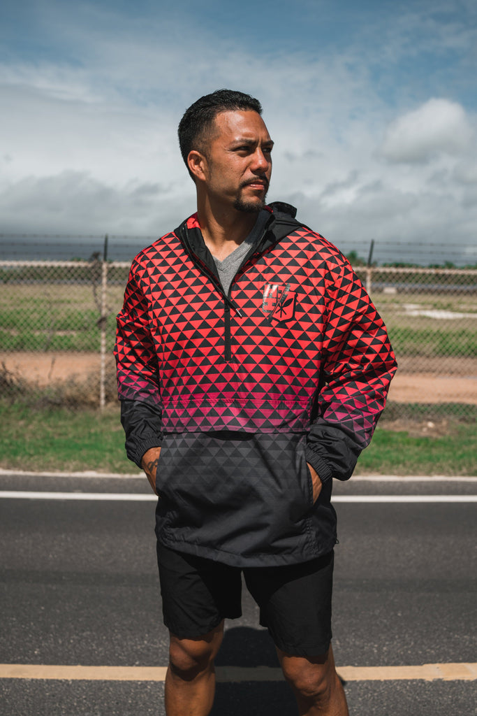 RED TRIANGLES RAIN JACKET Jacket Hawaii's Finest SMALL 