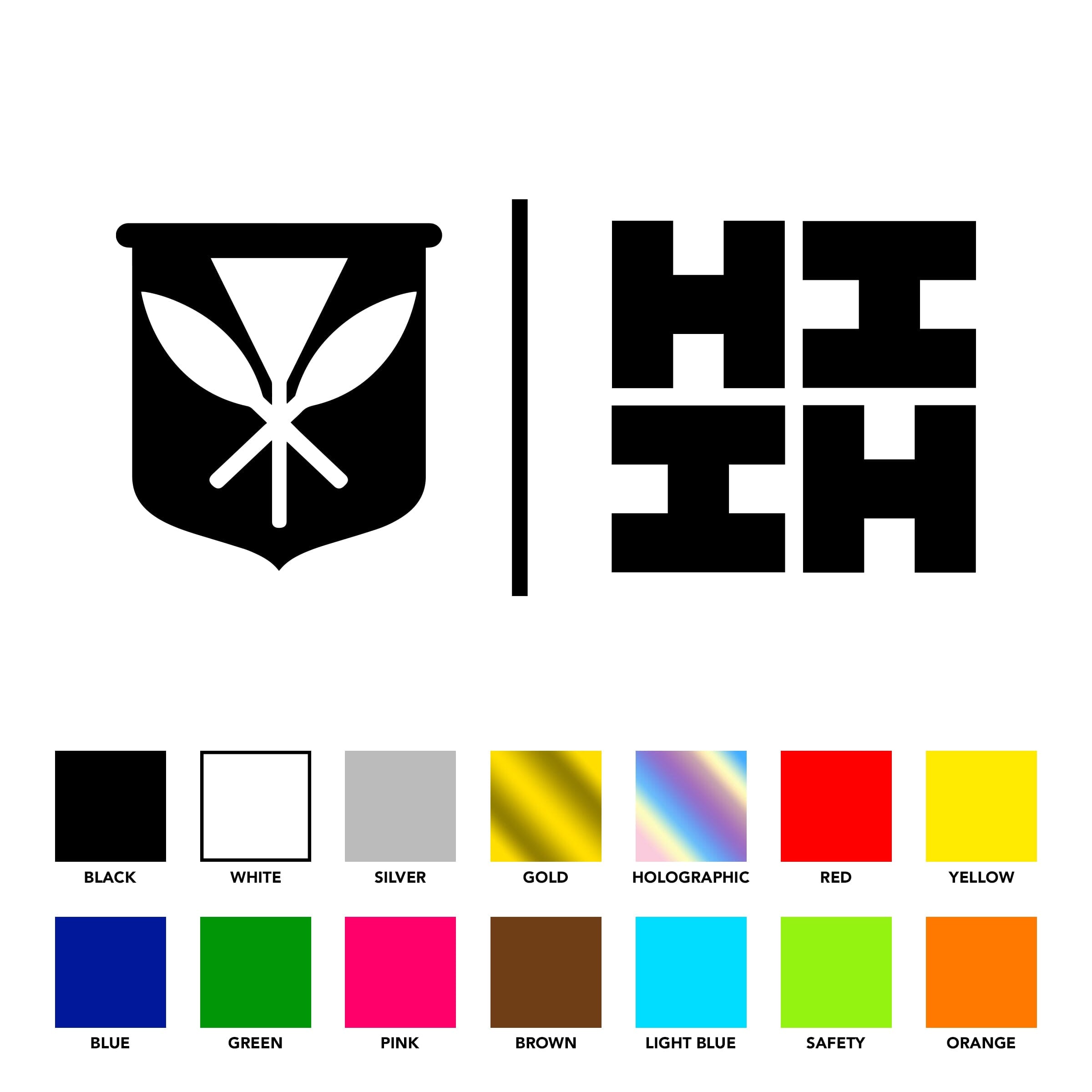 SIMPLE LOGO STICKERS Utility Hawaii's Finest BLACK 3in