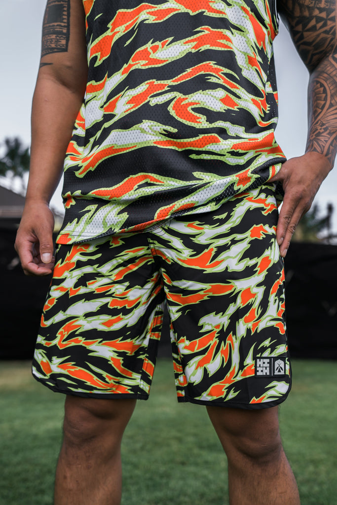 TIGER SAFETY CAMO MINI COLLECTION BOARDSHORTS Shorts Hawaii's Finest 28 