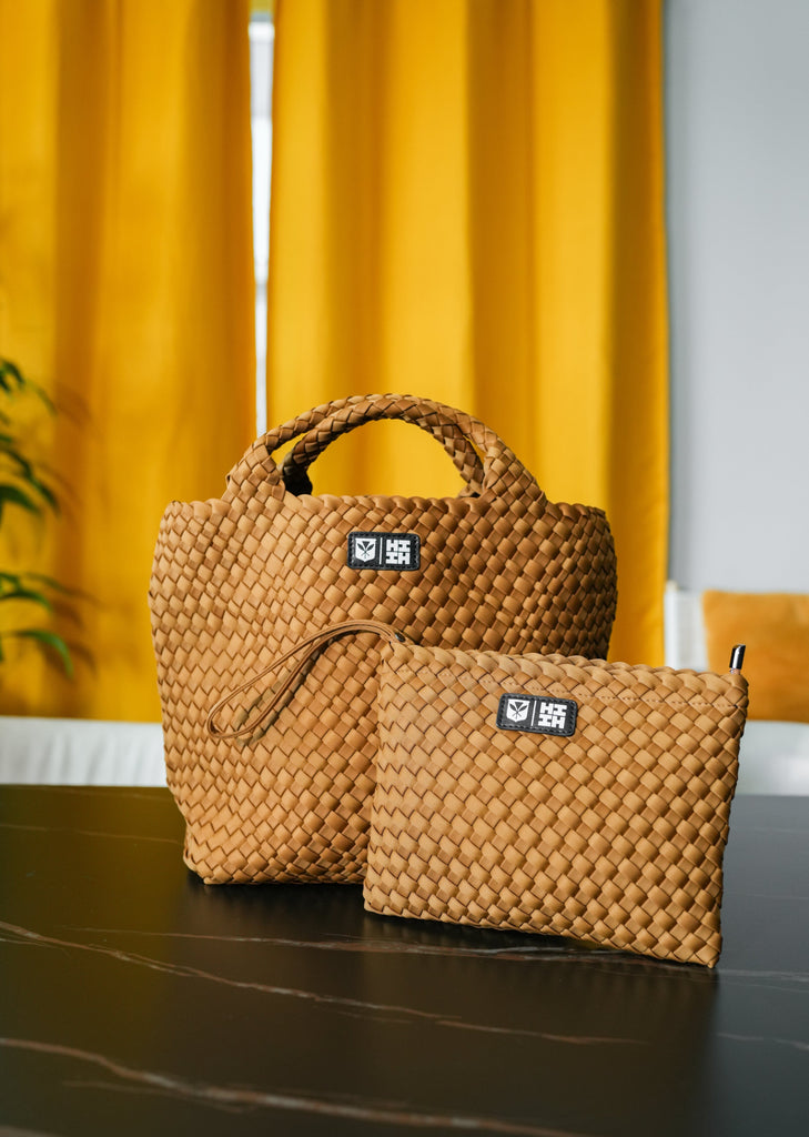 ULANA BROWN TOTE & POUCH SET Bags Hawaii's Finest 
