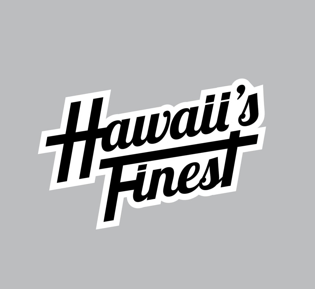 FULL COLOR STICKER - BLACK HAWAIIʻS FINEST SCRIPT Utility Hawaii's Finest 
