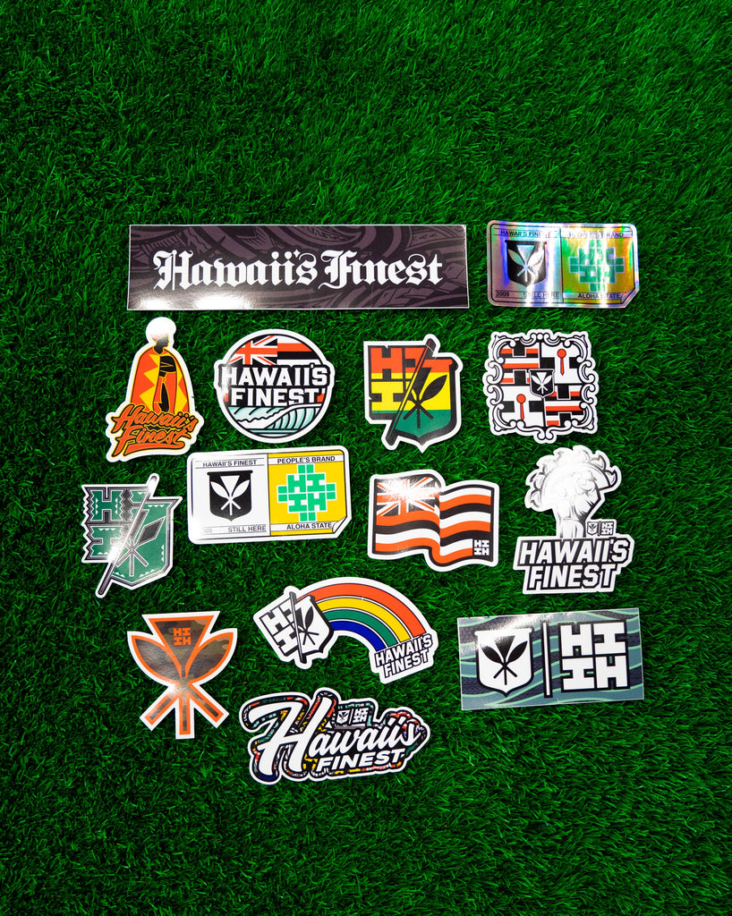 FULL COLOR STICKER - SIMPLE COLLAGE OCEAN TRIBAL FLOW Utility Hawaii's Finest 