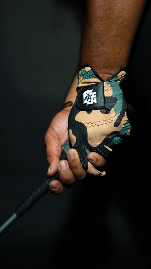 GREEN CAMO GOLF GLOVES (RIGHT ONLY) Utility Hawaii's Finest 