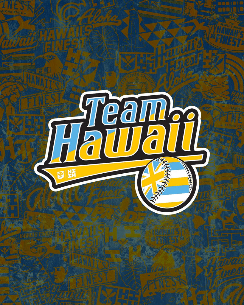 TEAM HAWAII STICKERS Utility Hawaii's Finest Baseball 