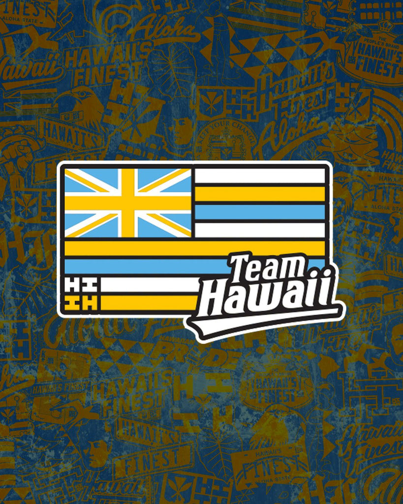 TEAM HAWAII STICKERS Utility Hawaii's Finest Flag 