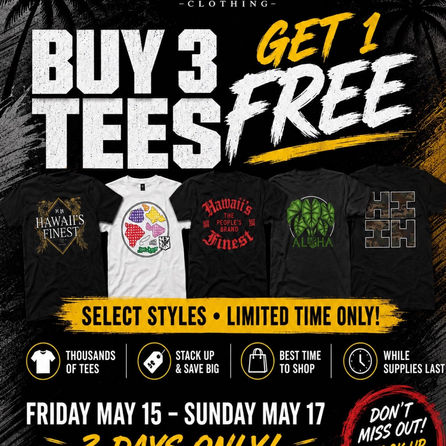 BUY 3 GET ONE FREE