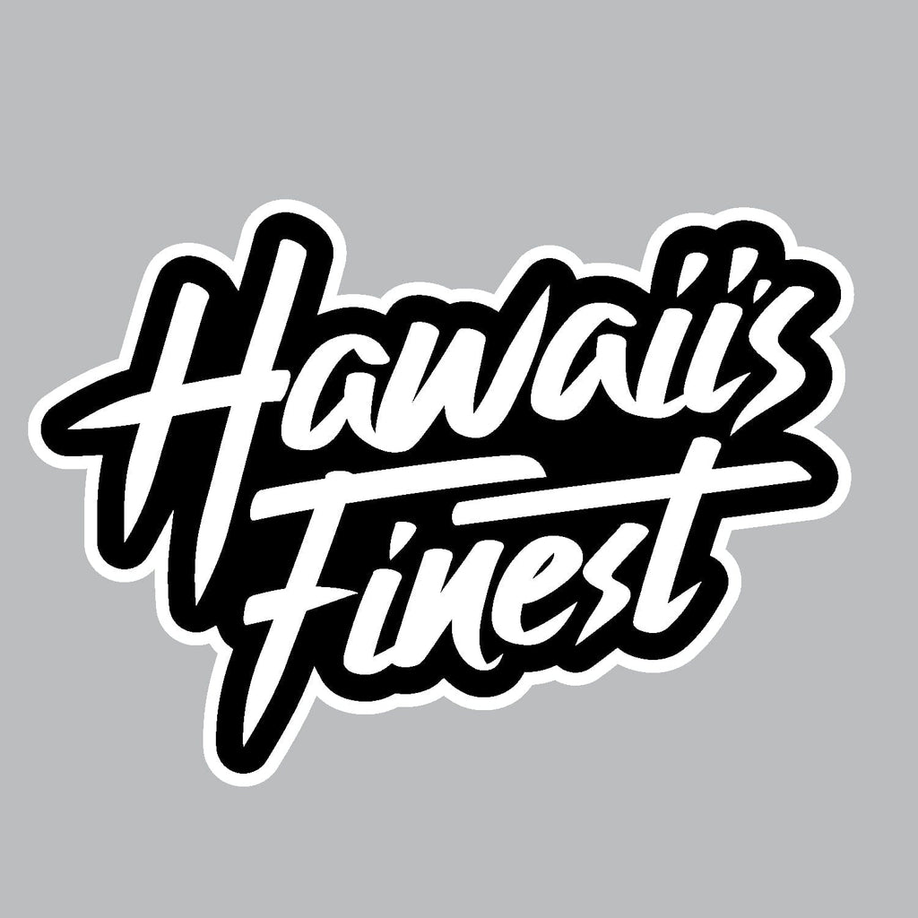 2024 FULL COLOR STICKERS Utility Hawaii's Finest BW STREET SCRIPT (4.5in x 3.2in) 