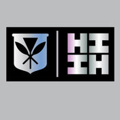 2024 FULL COLOR STICKERS Utility Hawaii's Finest HOLOGRAPHIC BW SIMPLE LOGO (4.5in x 2.2in) 
