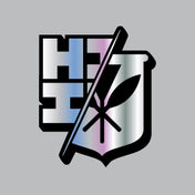 2024 FULL COLOR STICKERS Utility Hawaii's Finest HOLOGRAPHIC BW SPLIT LOGO (3in x 3.6in) 