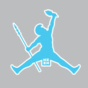 2024 FULL COLOR STICKERS Utility Hawaii's Finest LIGHT BLUE JUMPMAN (4in x 3.7in) 