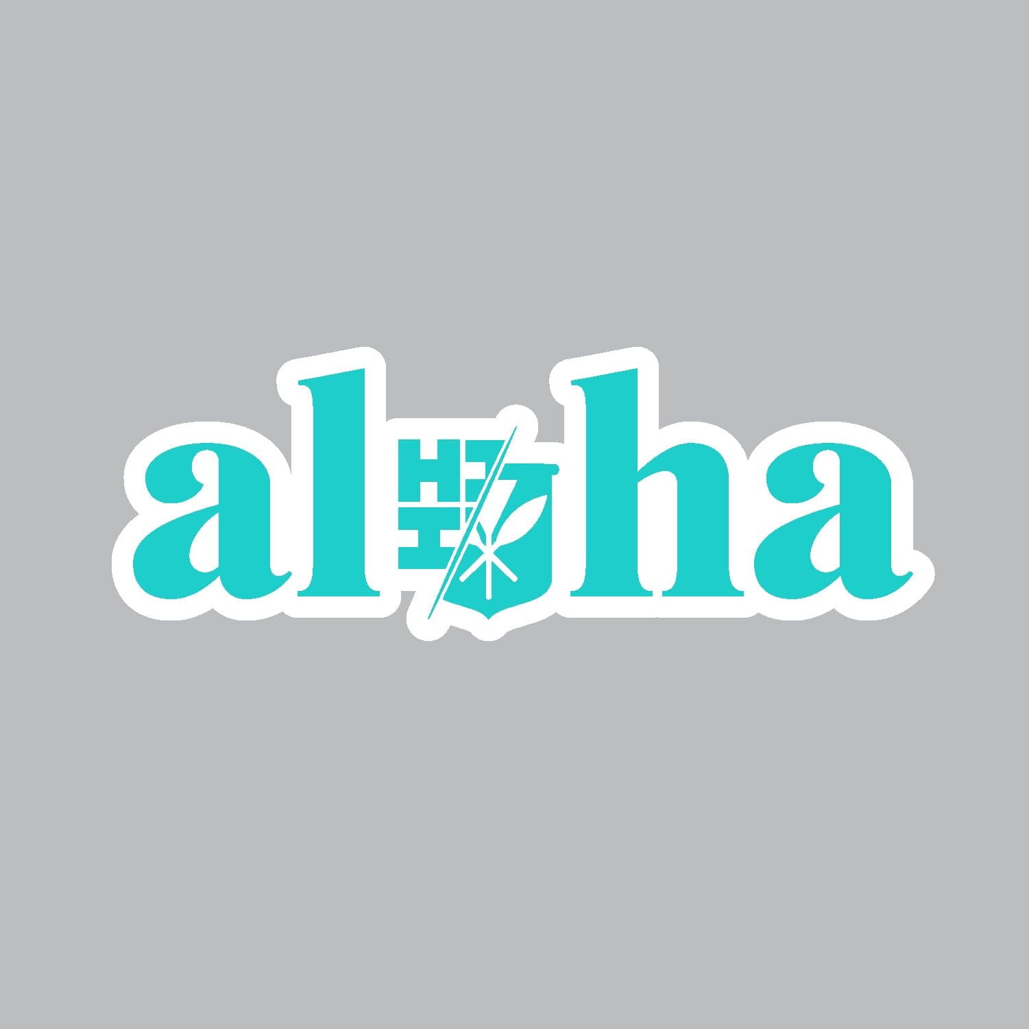 2024 FULL COLOR STICKERS Utility Hawaii's Finest MINT ALOHA SPLIT (4in x 1.4in) 