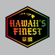 2024 FULL COLOR STICKERS Utility Hawaii's Finest RASTA HEXAGON (4in x 3.8in) 