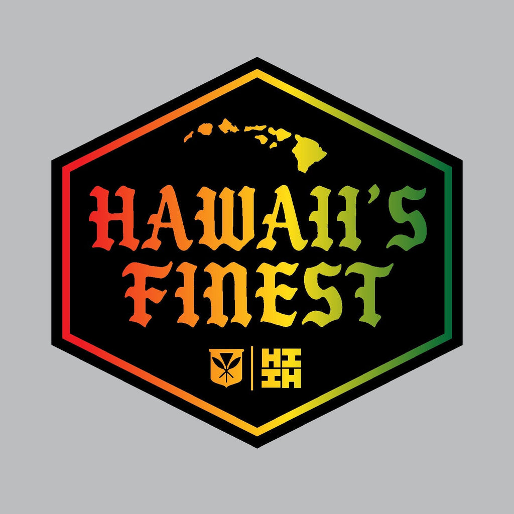 2024 FULL COLOR STICKERS Utility Hawaii's Finest RASTA HEXAGON (4in x 3.8in) 