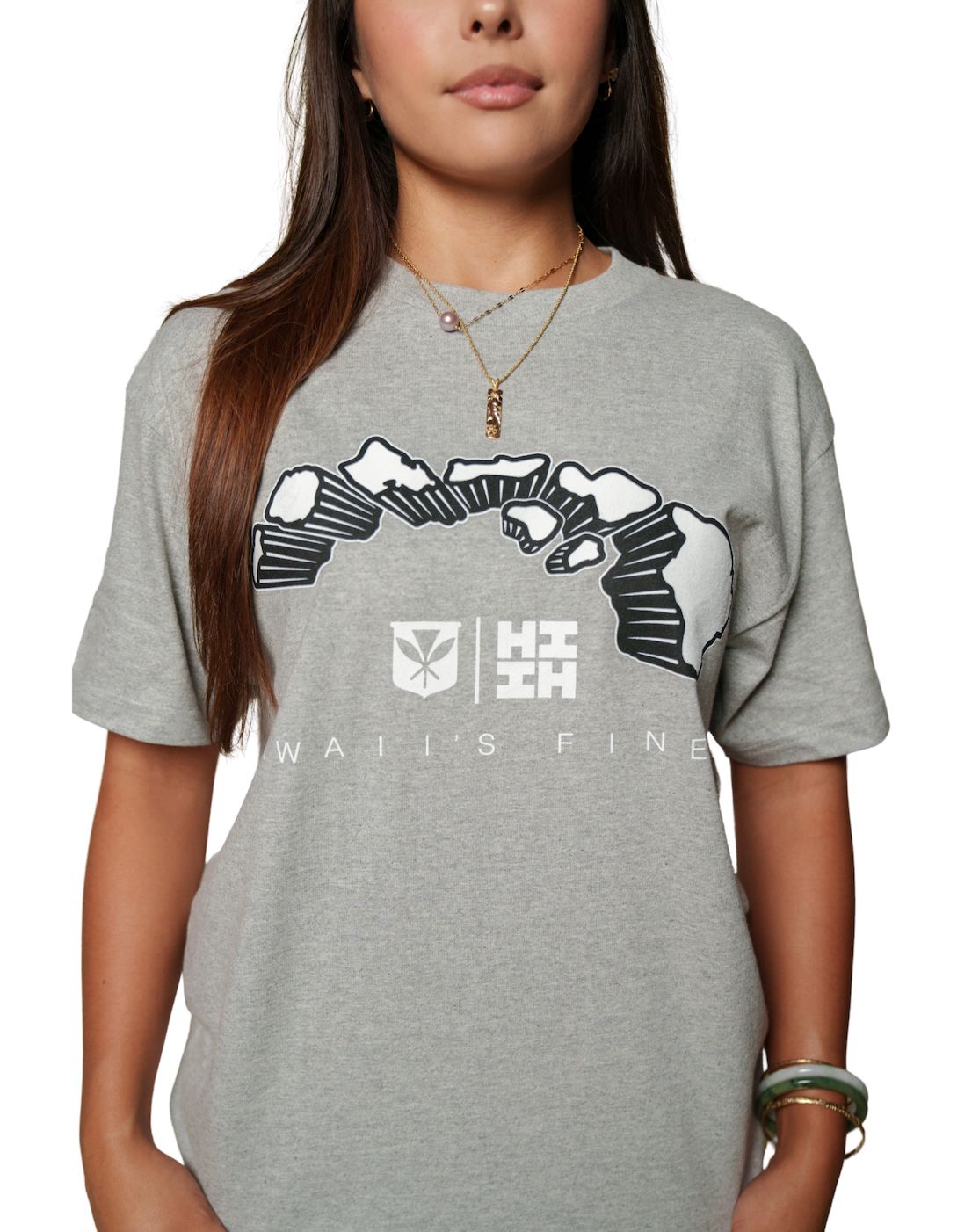 3D ISLANDS HEATHER GRAY T-SHIRT Shirts Hawaii's Finest 