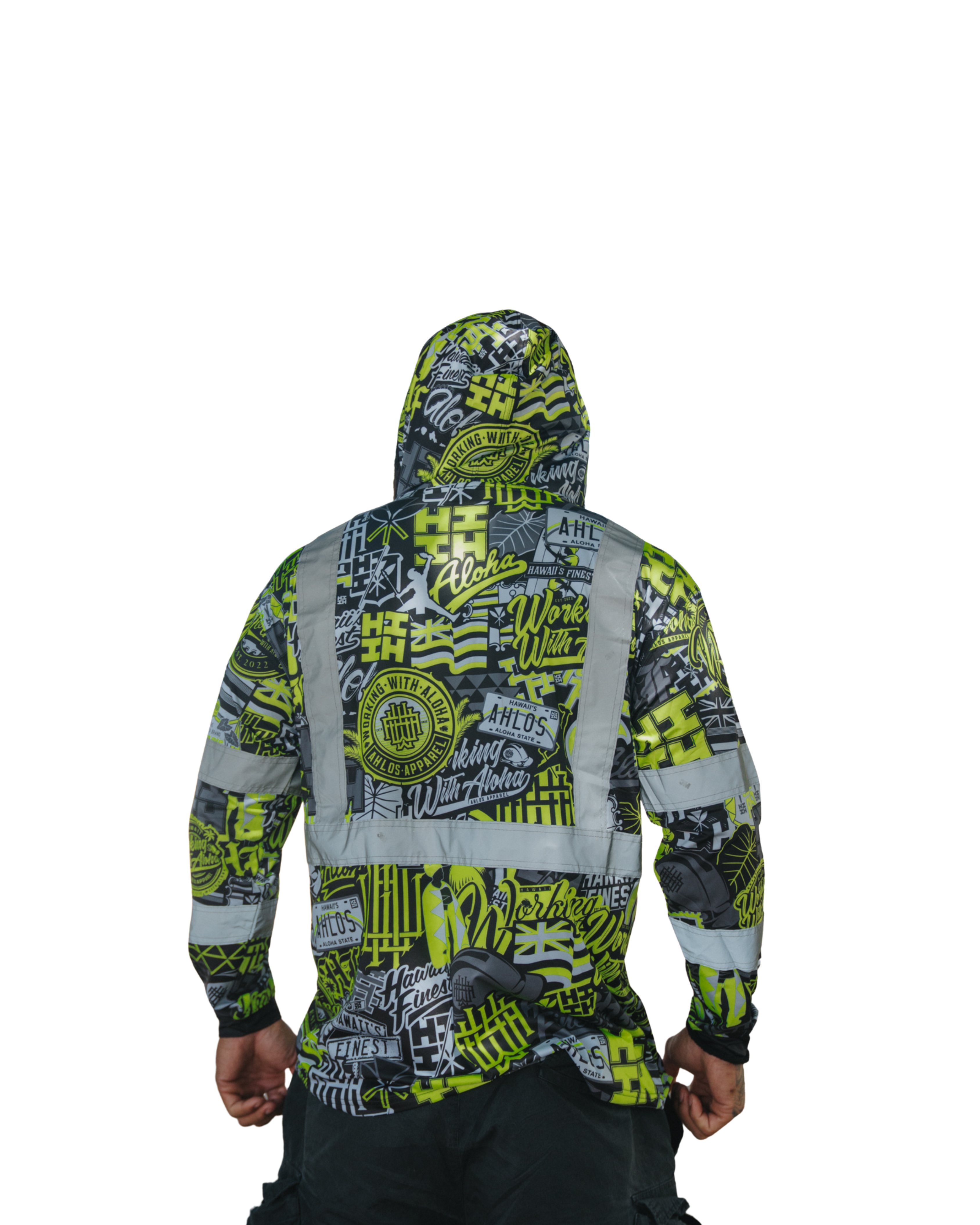 HIFI x AHLOS HI-VIS STICKERBOMB LONGSLEEVE W/HOOD