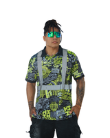 HIFI x AHLOS HI-VIS STICKERBOMB BUTTON UP SHIRT