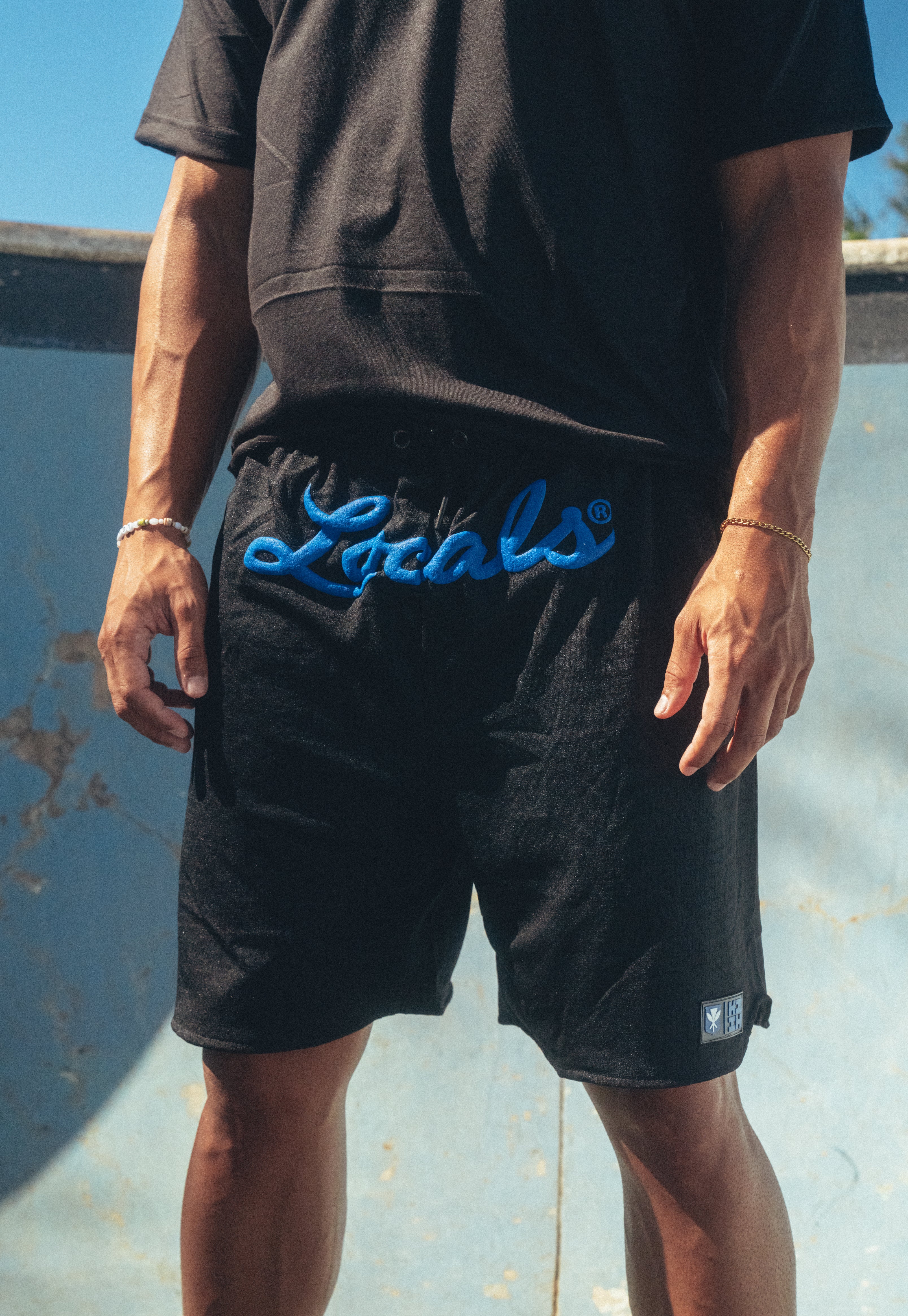 BLUE LOCALS MESH SHORTS COLLAB