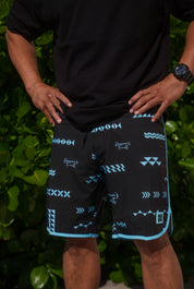 ʻANO KĀPALA BLACK & MINT BOARDSHORTS