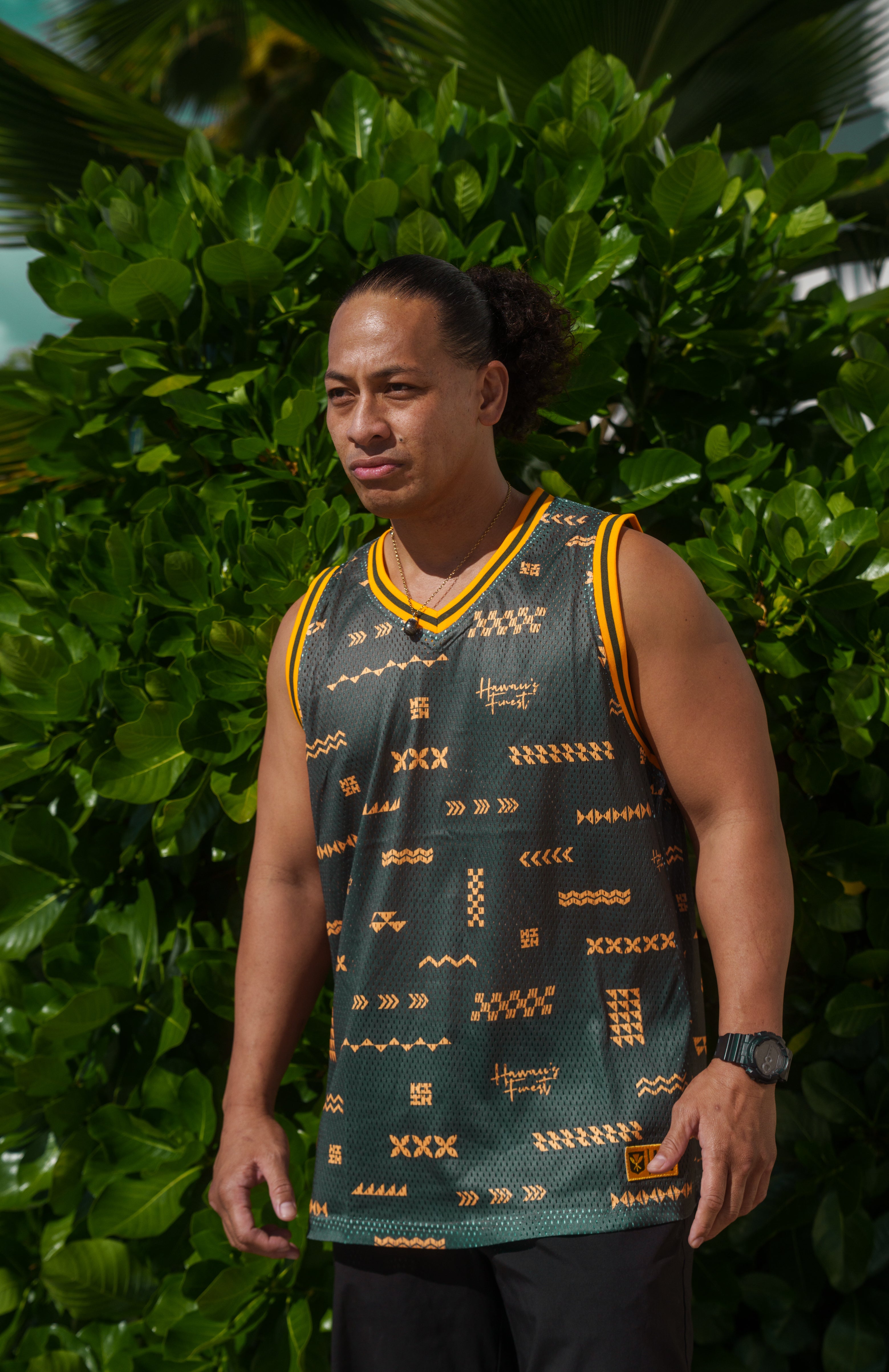 ʻANO KĀPALA OLIVE & ORANGE JERSEY