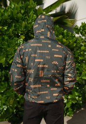 ʻANO KĀPALA OLIVE & ORANGE WINDBREAKER