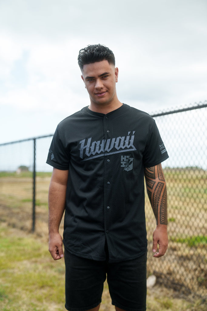 ALL BLACK HAWAII BASEBALL JERSEY Jersey Hawaii's Finest 