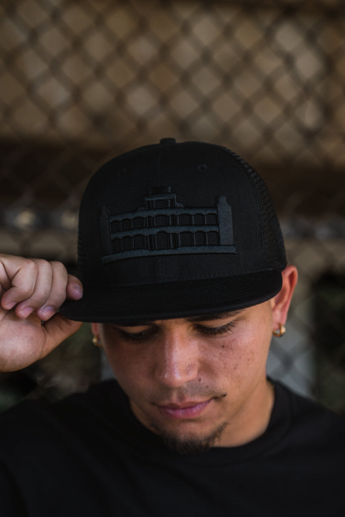 ALL BLACK PALACE TRUCKER Hat Hawaii's Finest 