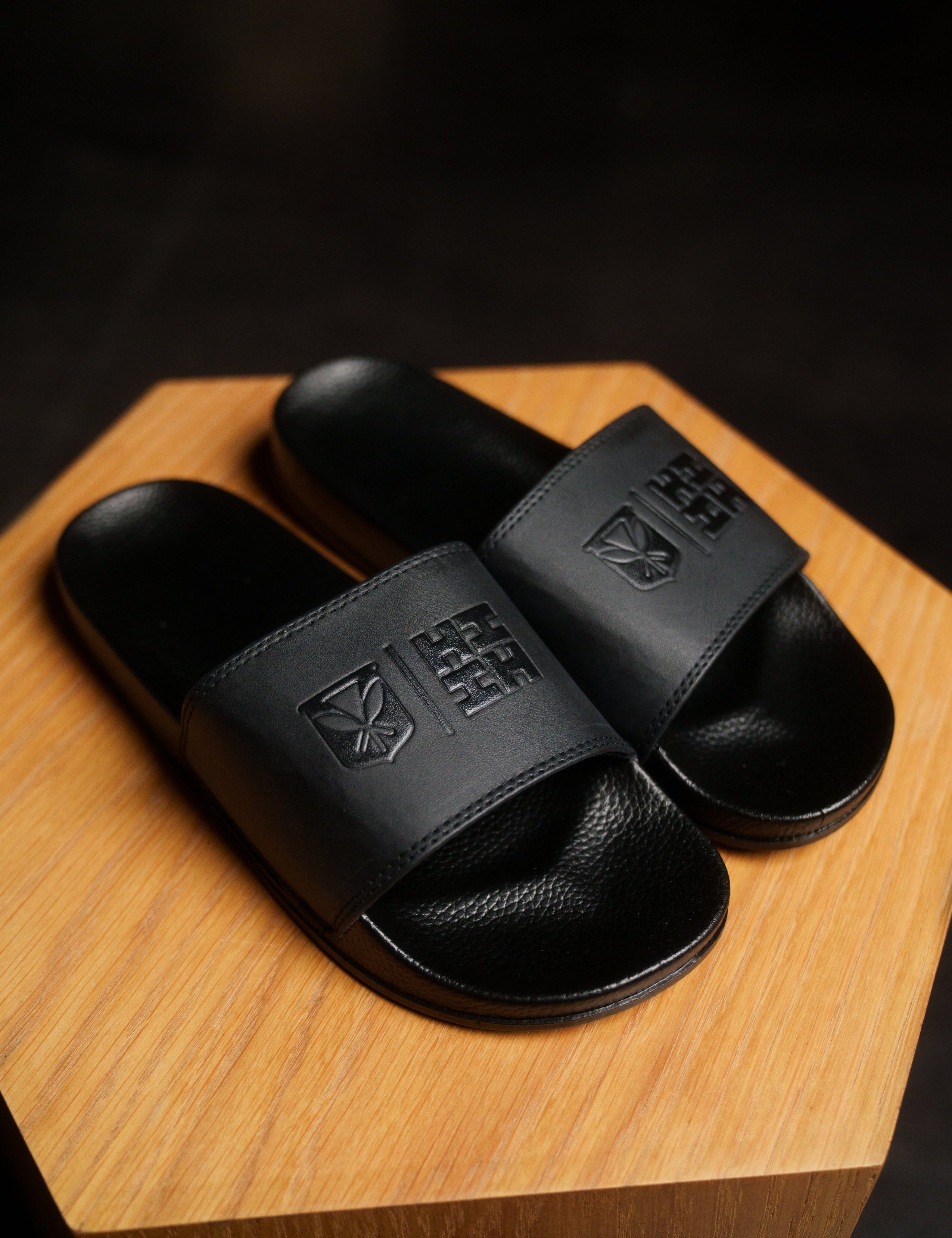 ALL BLACK SIMPLE LOGO SLIDES Utility Hawaii's Finest 3 