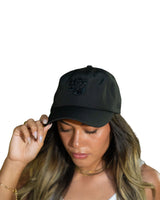 ALL BLACK SPLIT LOGO DAD CAP