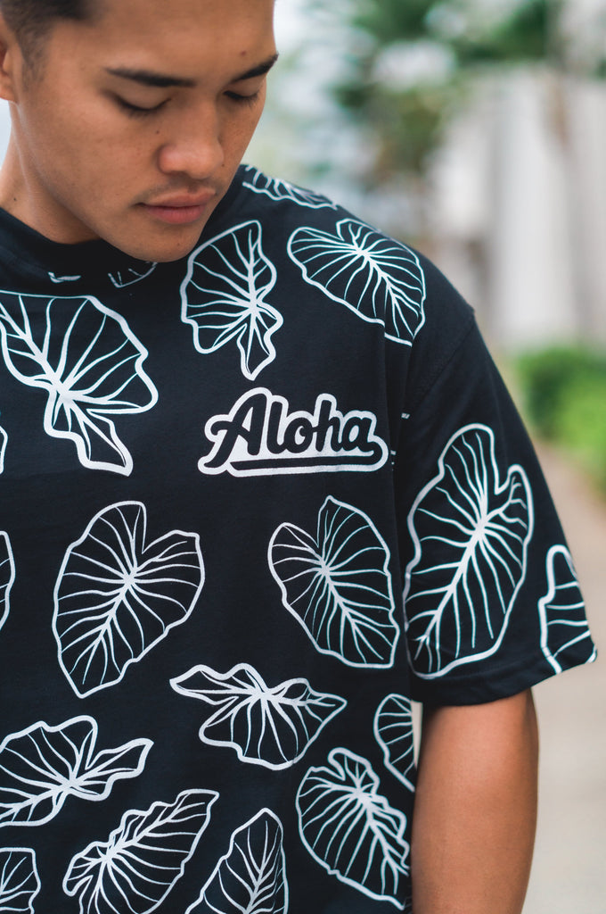 ALOHA BLACK & WHITE KALO T-SHIRT Shirts Aloha Shirt Co. 